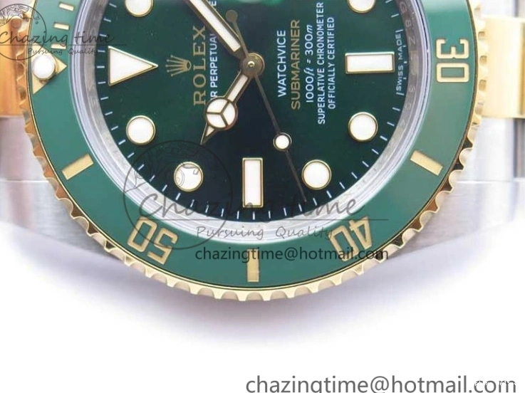 0218 Submariner 116613 LV VRF Best Edition YG Wrapped Bezel Green Dial on SS YG Bracelet A2836 MAX Version Compact 2920
